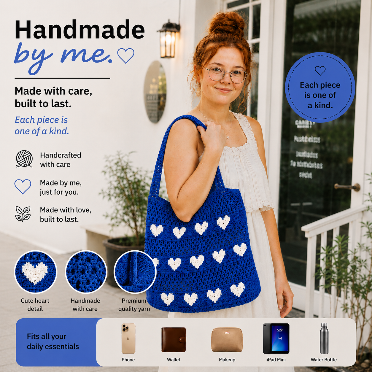 Crochet Heart Bag