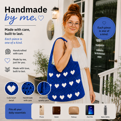 Crochet Heart Bag
