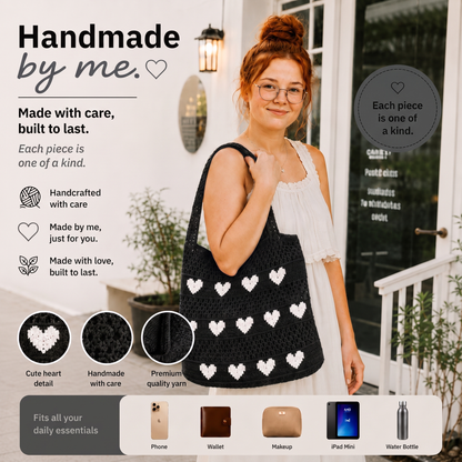 Crochet Heart Bag