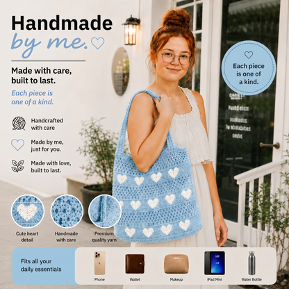 Crochet Heart Bag